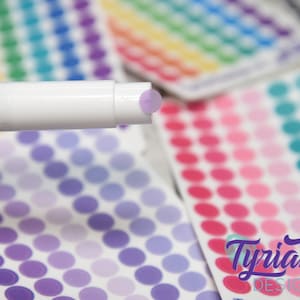5 mm Kreis Dot Color Aufkleber für Planer und Journals. Die Punktesticker gibt es in transparent und weiß mit mehreren Farbvarianten