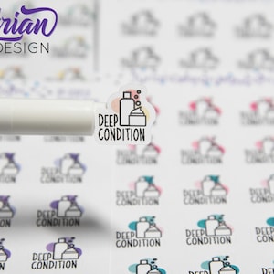 Deep Condition Stickers | Different color options | Hair treatment | Hair Condition treatment | White or Clear matte Sticker