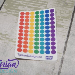 5mm Circle Dot Color Stickers for Planners and Journals. Dot Stickers ...