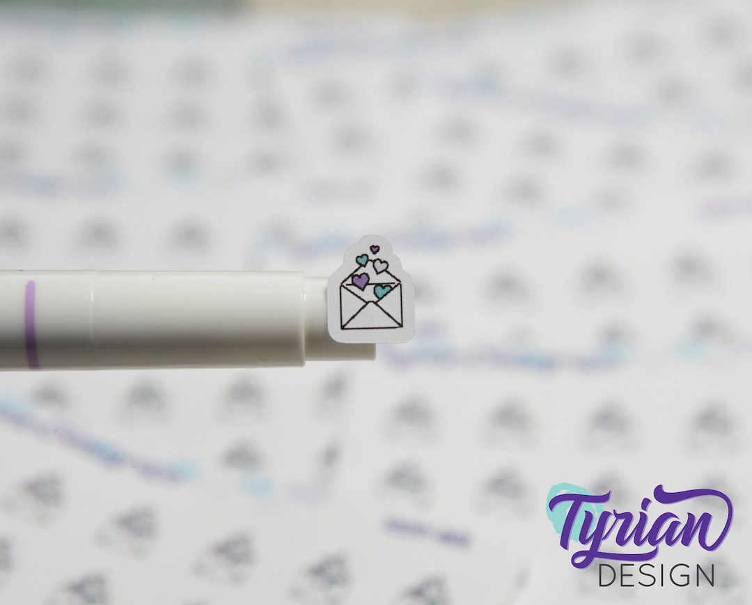 Mail Stickers | Tiny Happy Mail Stickers on a Mini Sheet | for Small ...
