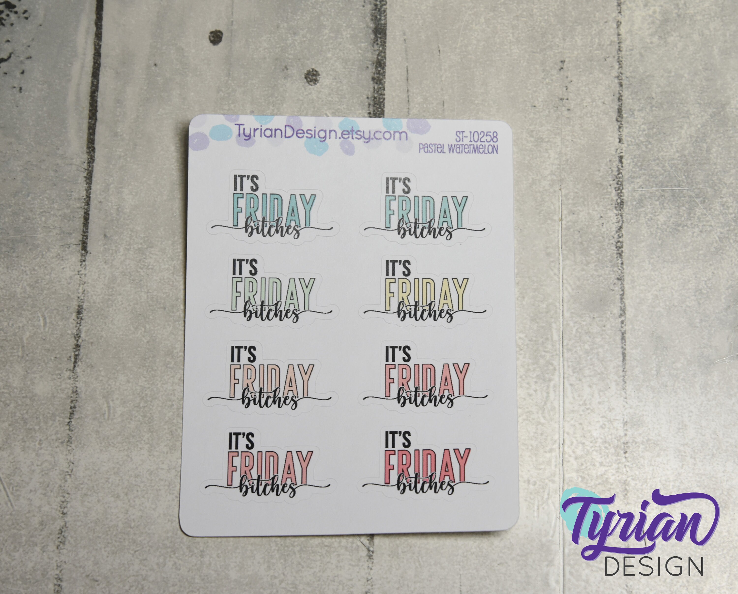 Friday Update Sticker It's Friday Stickers | Different Color Options | Celebrate Friday Using ...