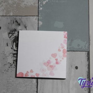 Falling Hearts Post-it Notes | Falling Hearts Background Sticky Notes ...