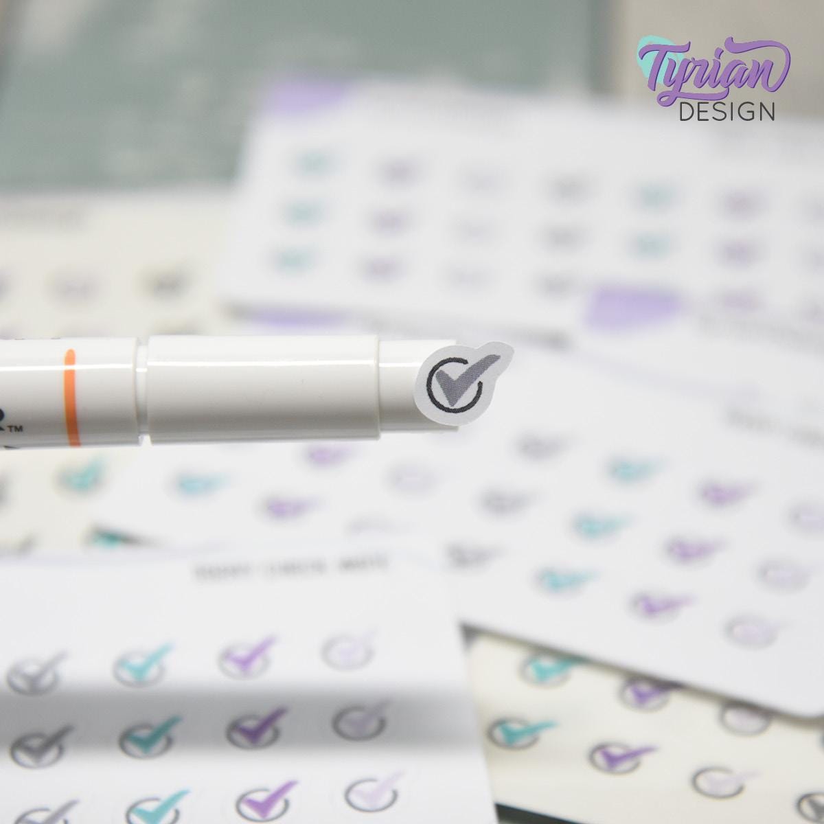 Mark Stickers Check Mark Stickers | Tiny Icon Check Stickers on a Mini Sheet | 21 ...