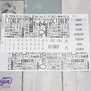 Oktober Maandelijkse Kit | Hobonichi Cousin | Maandelijkse kit A5 | Eenvoudige Hobonichi Kit | Zondag of maandag Start | 5x7 Blad | 47 Stickers