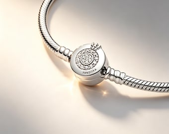 Moments Crown Snake Chain Bracelet, 925 Sterling Silver, Pandora Compatible, Gift for Women, Girls, Daughter, Charm Bracelet