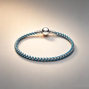 Blaues Schlangenarmband, 925er Sterlingsilber, Pandora-kompatibel, Geschenk für Frauen, Mädchen, Tochter