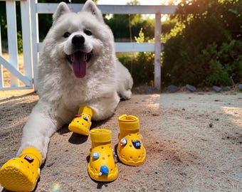 Dog Rain Boots, Waterproof Paw Protectors, Non-Slip EVA Shoes, Small Pet Walking Gear