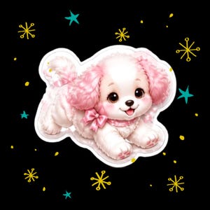 Kawaii Animal Sticker Bundle | Cat Bunny Puppy Digital Stickers | Cute 3D Glossy PNG | Printable Planner Stickers | GoodNotes