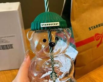 Starbucks Bearista Bear Glass Tumbler: 2025 Limited Edition Cup With Straw New