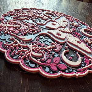 Lunar Moth - 3D Wall Art, Glow-in-the-Dark or Matte Celestial Relief bild 3