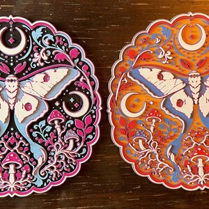 Lunar Moth - 3D Wall Art, Glow-in-the-Dark or Matte Celestial Relief bild 10