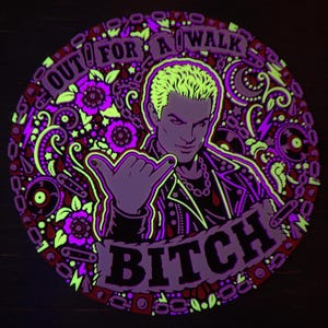 Out for a walk - Spike Buffy 3D relief wall art