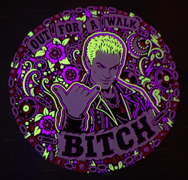 Out for a walk - Spike Buffy 3D relief wall art