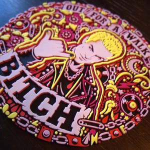 Out for a walk - Spike Buffy 3D relief wall art