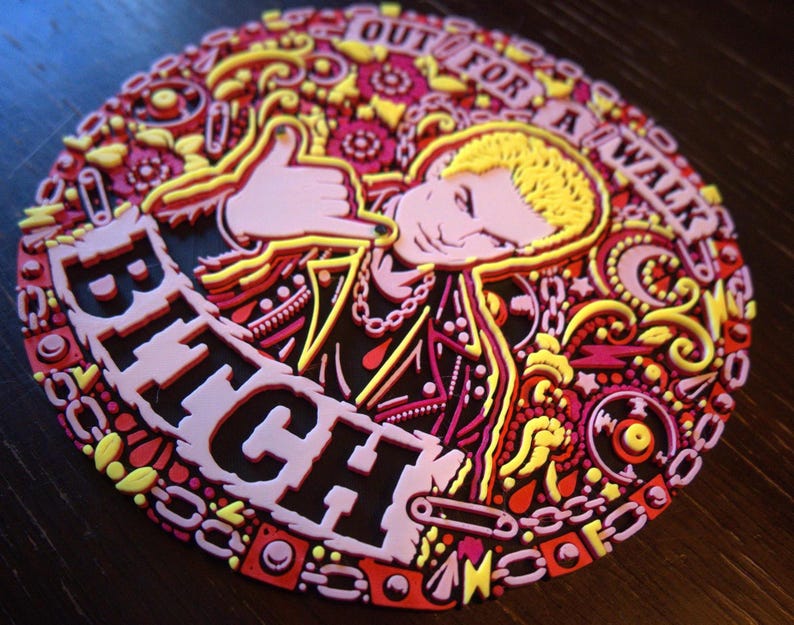 Out for a walk - Spike Buffy 3D relief wall art