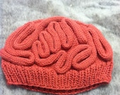 Knit Brain Hat / Thinking Cap