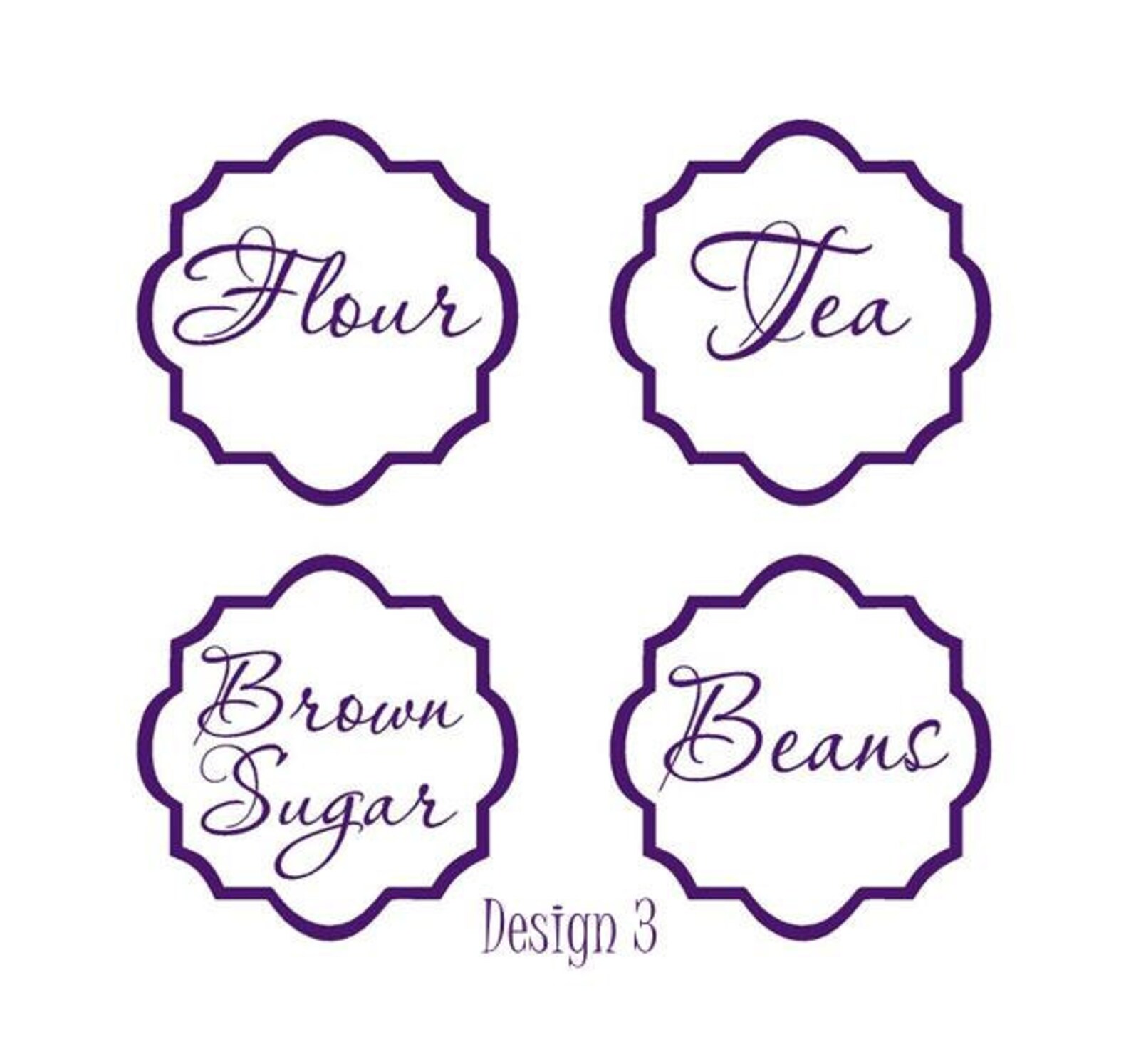 Custom Vinyl Kitchen Label Decal Vinyl Name Decal Name Etsy