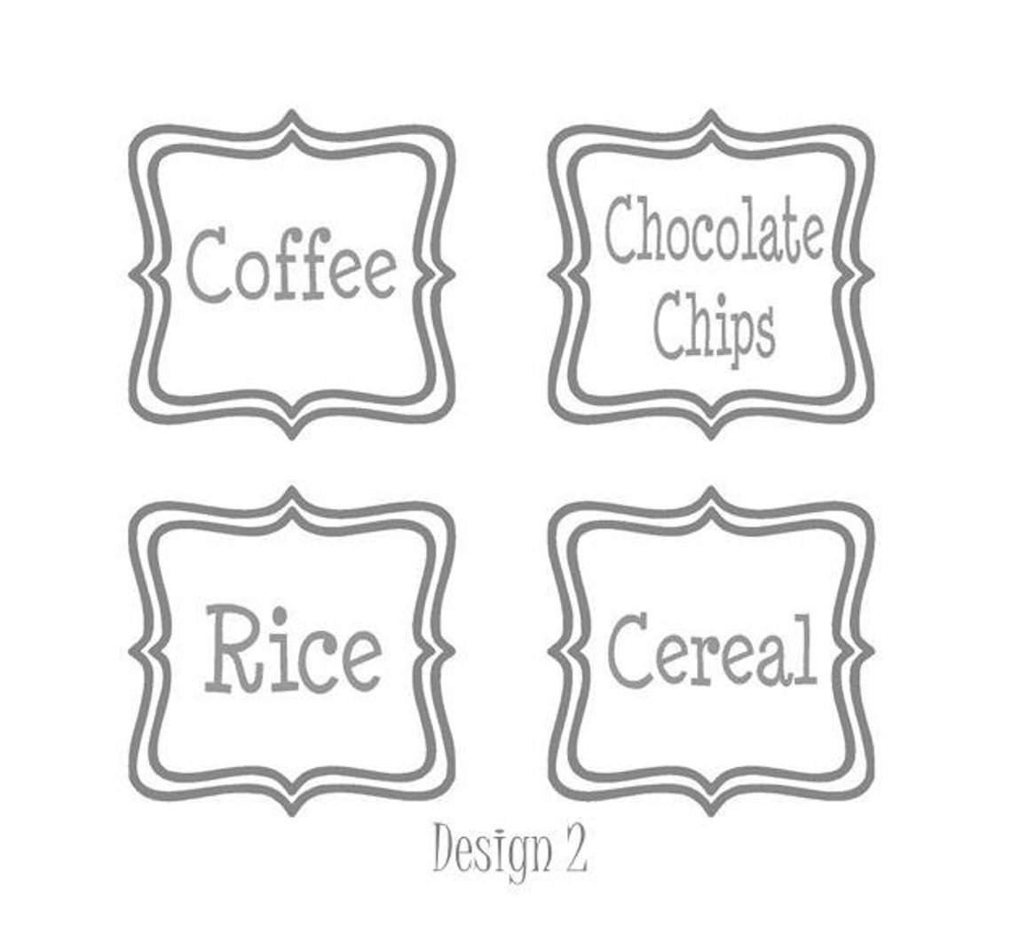Custom Vinyl Kitchen Label Decal Vinyl Name Decal Name Etsy