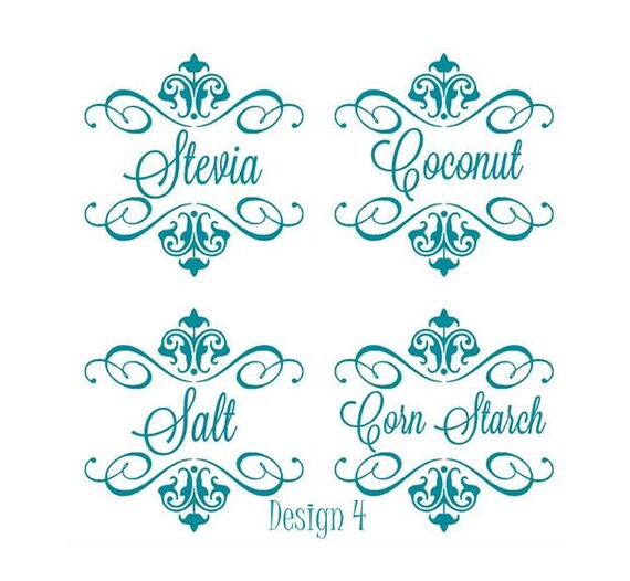 Custom Vinyl Kitchen Label Decal Vinyl Name Decal Name Etsy