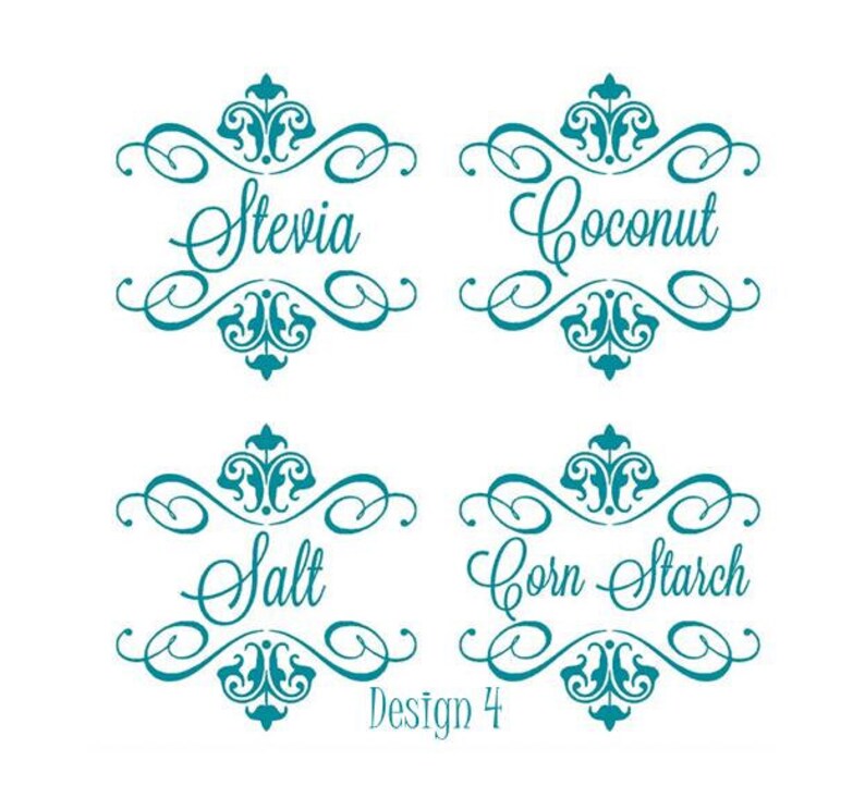 Custom Vinyl Kitchen Label Decal Vinyl Name Decal Name Etsy