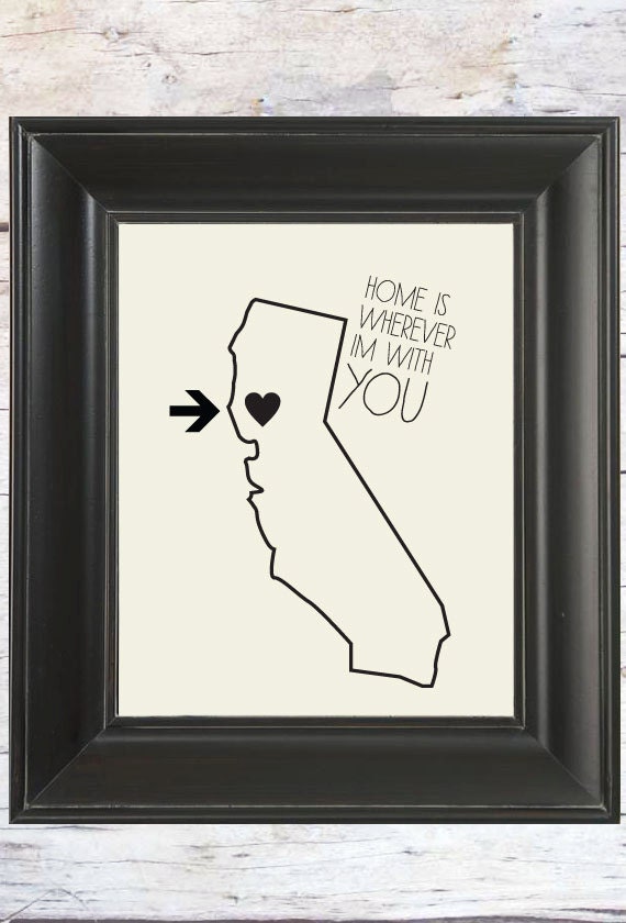 Items similar to home is wherever I'm with YOU // home decor