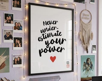 Affiche typographique inspirante | Citation motivante, affirmation positive (Téléchargement numérique)