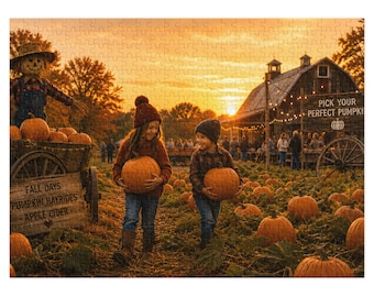 Pumpkin Patch Jigsaw Puzzle with Tin | American Comfort Collection Fall Series