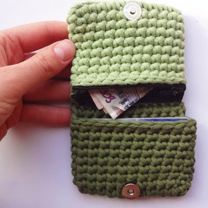 Patrón de crochet para billetera de dos bolsillos en PDF / Patrón de crochet fácil para principiantes, descarga instantánea, monedero de crochet, tarjetero de crochet