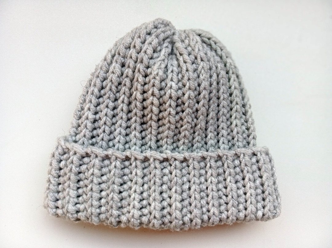 Knit Look Crochet Hat Pattern, Men's and Women's Crochet Hat Pattern, Easy Crochet Pattern