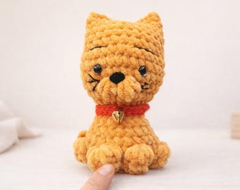 No Sew Cat Crochet Pattern PDF, Easy Amigurumi Plush Cat, Beginner Crochet Kitten Pattern, Kawaii Stuffed Animal, Instant Download