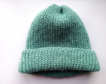 Crochet Easy Hat Pattern, Crochet Beanie Pattern, How To Crochet Knit Look Hat Pattern