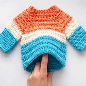 Baby Strickjacke Häkelanleitung, Baby Jacke PDF gehäkelt, Anfänger gehäkelte Baby Strickjacke, 0-5T Größen, Instant Download Bild 8