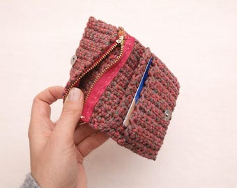 Crochet Wallet Pattern PDF, Zipper Card Holder Pattern, Crochet Card Wallet, Small Wallet Crochet Pattern, Beginner Crochet PDF
