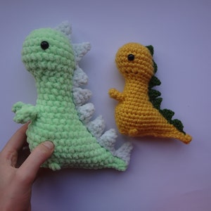 Crochet Amigurumi Dinosaur Pattern, Crochet Little Dino no Sewing Pattern, Crochet Dino From Plush Yarn Pattern