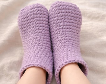 Crochet Slipper Boots Pattern | Chunky Crochet Slippers PDF | Easy No Sew House Boots | Beginner Crochet Pattern | Cozy Winter Slippers