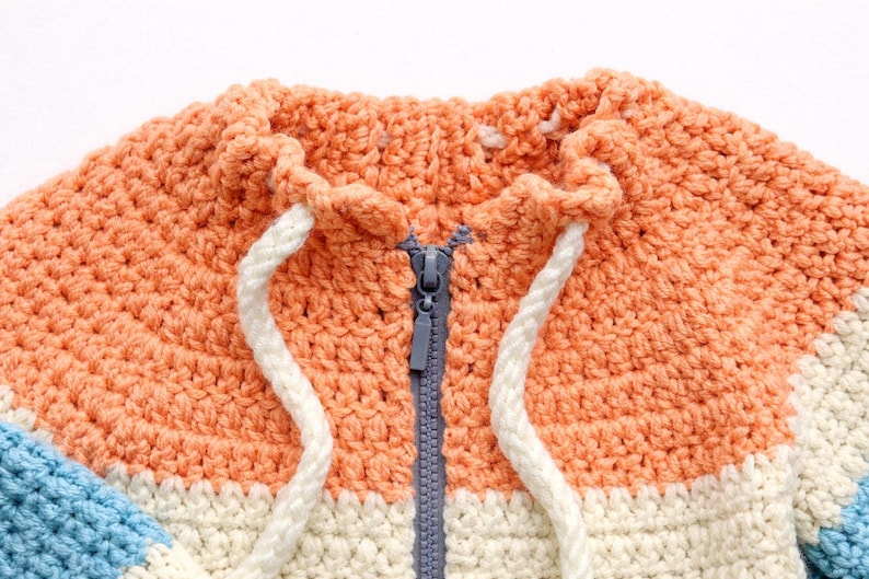 Baby Strickjacke Häkelanleitung, Baby Jacke PDF gehäkelt, Anfänger gehäkelte Baby Strickjacke, 0-5T Größen, Instant Download Bild 3