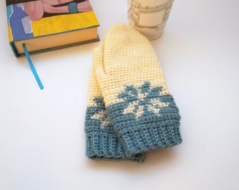 Crochet snowflake mittens pattern. *PDF Pattern Only*. Crochet mittens. Instant Download. Crochet mittens pattern, Crochet Nordic Snowflake