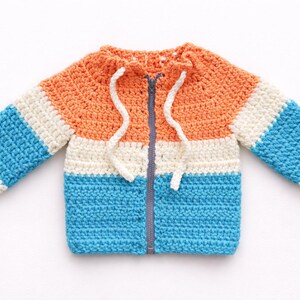 Baby Strickjacke Häkelanleitung, Baby Jacke PDF gehäkelt, Anfänger gehäkelte Baby Strickjacke, 0-5T Größen, Instant Download Bild 5