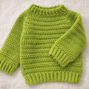 Crochet Baby Sweater Pattern PDF | Easy Beginner Pullover 0–6 Months | Raglan Crochet Baby Top | Instant Download image 1