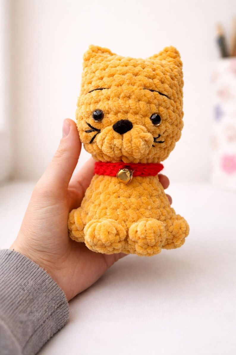 Simple Cat Plus Pattern No Sew Cat Crochet Pattern PDF, Easy Amigurumi Plush Cat, Beginner ...