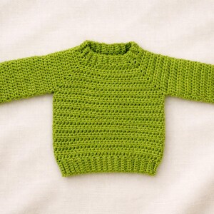 Crochet Baby Sweater Pattern PDF | Easy Beginner Pullover 0–6 Months | Raglan Crochet Baby Top | Instant Download image 2