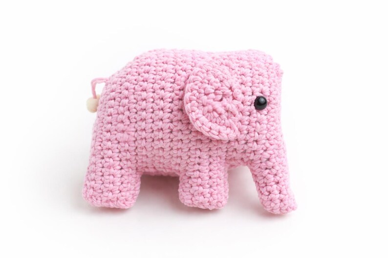 Crochet Elephant Amigurumi Ragdoll Pattern PDF, Easy Beginner Baby Toy ...