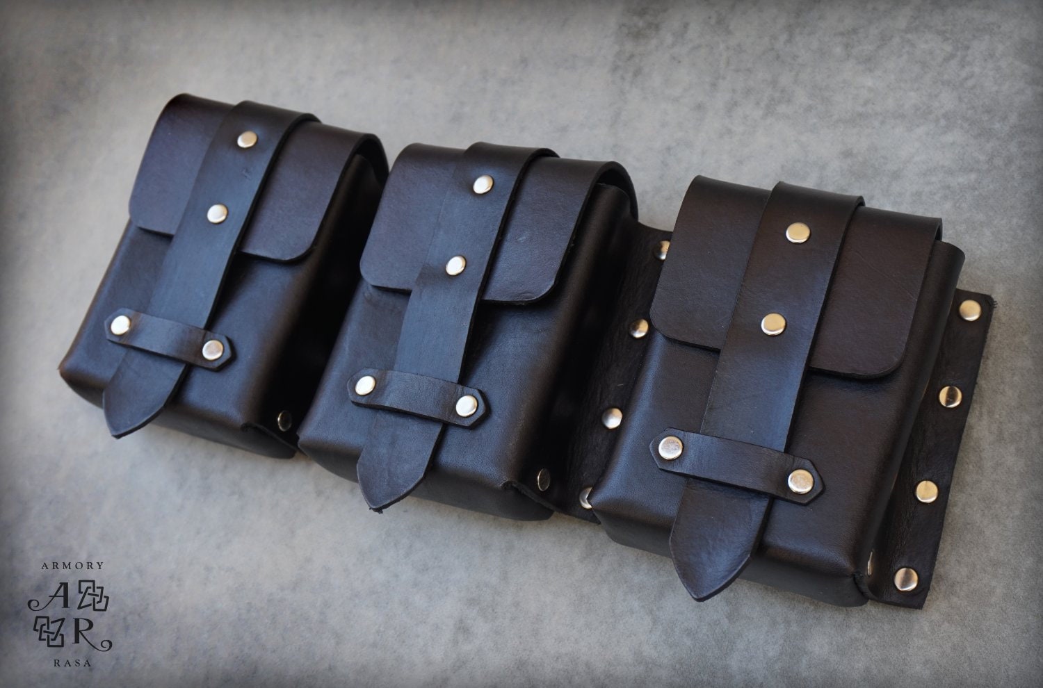Bagtrio Leather Belt Pouch Set