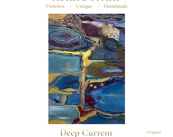 Deep Current | Original Oil Painting | Abstract Wall Art | Modern Contemporary Decor | 80 x 100 cm