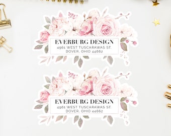 Address Labels / Floral Geometric Modern Return Address Labels / Custom Address Labels / Address Sticker / Label Stickers / The Rita