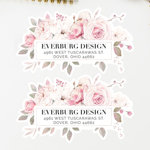 Address Labels / Floral Geometric Modern Return Address Labels / Custom Address Labels / Address Sticker / Label Stickers / The Rita