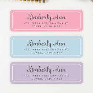 Personalisierte Adressetiketten im Shabby-Chic-Boho-Pastellstil – Kimberly