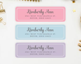 Address Labels / Shabby Chic Personalized Return Address Labels / Custom Address Labels / Address Sticker / Address Label Sticker / Kimberly