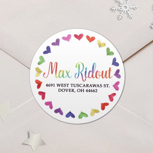 State Love Return Address Labels Heart Custom Address Label Etsy
