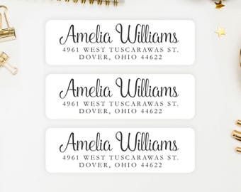 Address Labels / Personalized Return Address Labels / Custom Address Labels / Address Sticker / Address Label Sticker / The Amelia